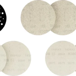 Bosch EXPERT M480 brusna mreža za ekscentar brusilice, 150 mm, G2×80/2×120/2×180, zaštita za nosač, 7 komada 2608902481