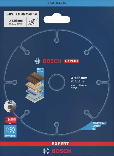 EXPERT Multi Material Carbide rezna ploča, 125 x 22,23 mm 2608902489