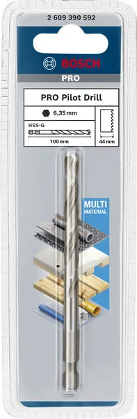 PRO Vodeća burgija za Quick Change sistem HSS-G 6,35×100 mm za testere za otvore 2609390592