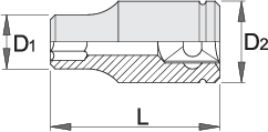 Unior 3056/2 Nasadni ključ 1/2“, tankozidni, 5/8", 620281 - Slika 3