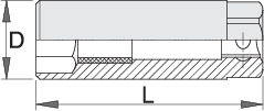 Unior 3058/2 Ključ nasadni 3/8" za svećice, tankozidni, 21, 623217 - Slika 2
