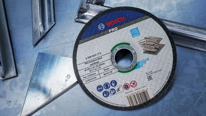 Bosch PRO Stainless Steel and Metal lepljena rezna ploča 115×1,6×22,23 mm, ravna 2608603170 - Slika 9