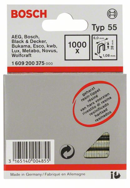 Bosch Spajalica sa uskim leđima tip 55 obložena smolom 1609200375