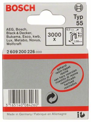 Bosch Spajalica sa uskim leđima tip 55 obložena smolom 2609200226