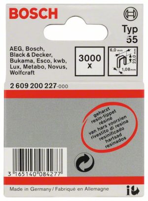 Bosch Spajalica sa uskim leđima tip 55 obložena smolom 2609200227