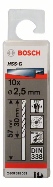 Bosch Burgija za metal HSS-G, DIN 338 2608595053