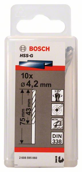 Bosch Burgija za metal HSS-G, DIN 338 2608595060