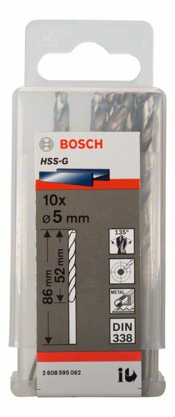 Bosch Burgija za metal HSS-G, DIN 338 2608595062