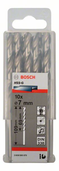 Bosch Burgija za metal HSS-G, DIN 338 2608595070