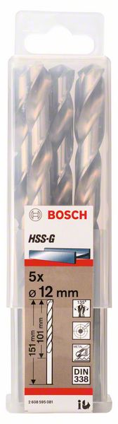 Bosch Burgija za metal HSS-G, DIN 338 2608595081
