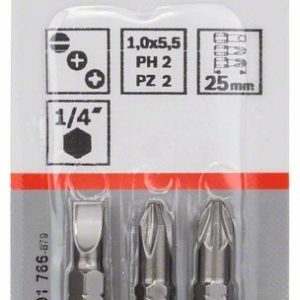 Bosch 3-delni paket bitova odvrtača ekstra tvrdi (mešani) 2607001766