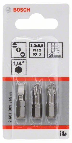Bosch 3-delni paket bitova odvrtača ekstra tvrdi (mešani) 2607001766