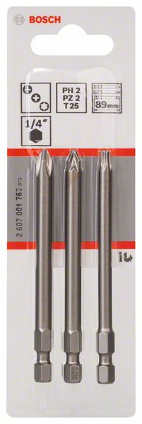 Bosch 3-delni set bitova odvrtača ekstra-tvrdi 2607001767