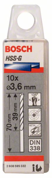 Bosch Burgija za metal HSS-G, DIN 338 2608595332