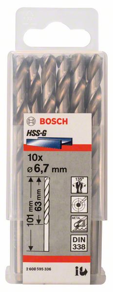 Bosch Burgija za metal HSS-G, DIN 338 2608595336