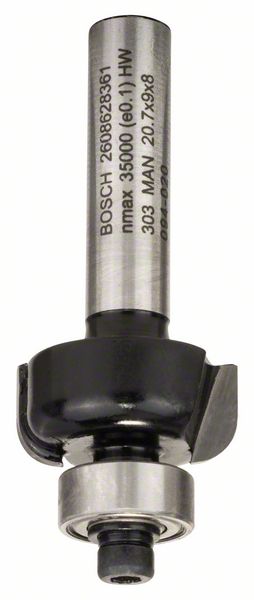 Bosch Glodalo za poluokrugle kanale, 8 mm, R1 4 mm, D 20,7 mm, L 9 mm, G 53 mm 2608628361