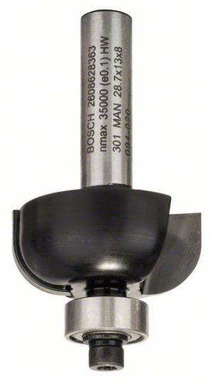 Bosch Glodalo za poluokrugle kanale, 8 mm, R1 8 mm, D 28,7 mm, L 13 mm, G 54 mm 2608628363