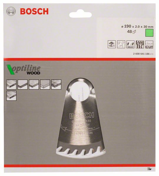 Bosch List kružne testere Optiline Wood 2608641186