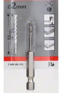 Bosch Spiralna burgija za drvo, 1/4" šestostrana drška 2608595518