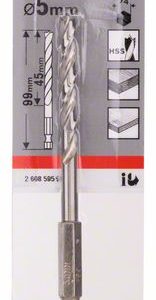 Bosch Spiralna burgija za drvo, 1/4" šestostrana drška 2608595521