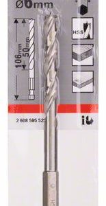Bosch Spiralna burgija za drvo, 1/4" šestostrana drška 2608595522