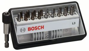 Bosch Komplet Robust Line nastavaka za odvrtače L sigurnosni Torx PH/PZ/T/S/HEX, verzija Extra Hard, broj delova: 18+1 2607002569