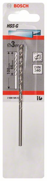 Bosch Burgija za metal HSS-G, DIN 340 2608595676