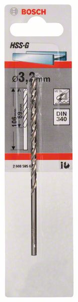 Bosch Burgija za metal HSS-G, DIN 340 2608595677