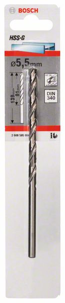 Bosch Burgija za metal HSS-G, DIN 340 2608595684