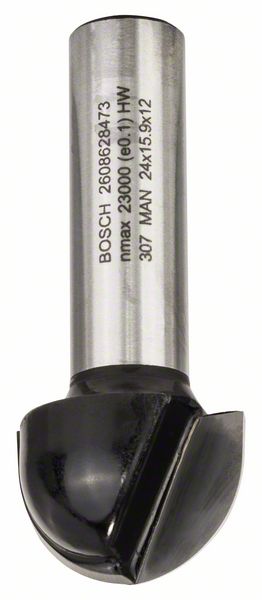 Bosch Glodalo za poluokrugle kanale, 12 mm, R1 12 mm, D 24 mm, L 15,9 mm, G 57 mm 2608628473