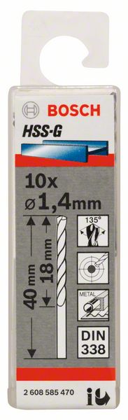 Bosch Burgija za metal HSS-G, DIN 338 2608585470