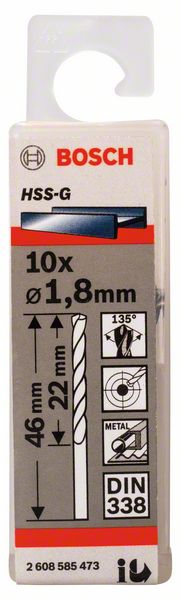 Bosch Burgija za metal HSS-G, DIN 338 2608585473