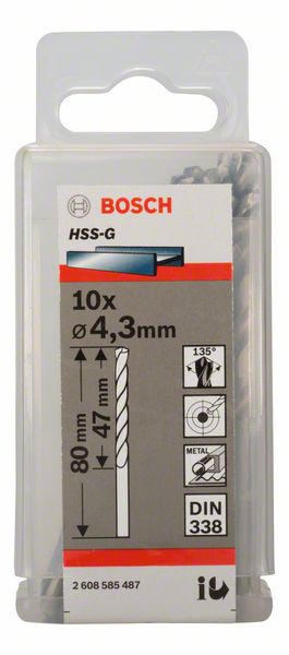 Bosch Burgija za metal HSS-G, DIN 338 2608585487