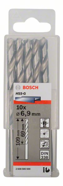 Bosch Burgija za metal HSS-G, DIN 338 2608585500