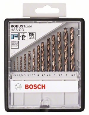 Bosch 13-delni Robust Line komplet burgija za metal HSS-Co, 1,5–6,5 mm 2607019926