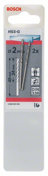 Bosch Burgija za metal HSS-G, DIN 338 2608585908