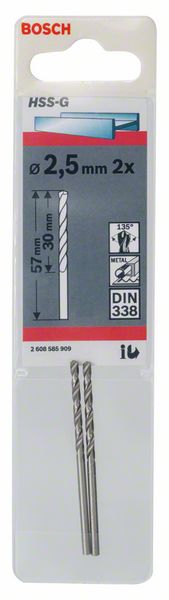 Bosch Burgija za metal HSS-G, DIN 338 2608585909