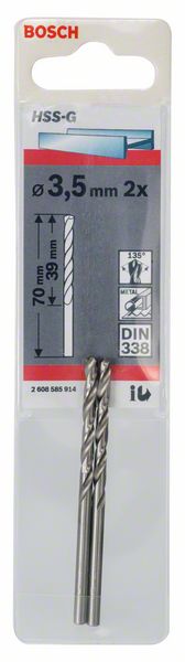 Bosch Burgija za metal HSS-G, DIN 338 2608585914