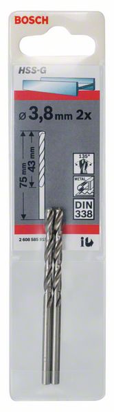 Bosch Burgija za metal HSS-G, DIN 338 2608585915