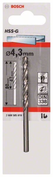 Bosch Burgija za metal HSS-G, DIN 338 2608585919