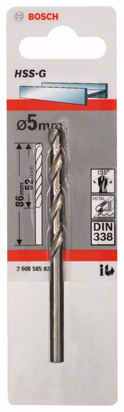 Bosch Burgija za metal HSS-G, DIN 338 2608585922