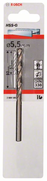 Bosch Burgija za metal HSS-G, DIN 338 2608585925