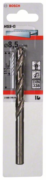 Bosch Burgija za metal HSS-G, DIN 338 2608585933