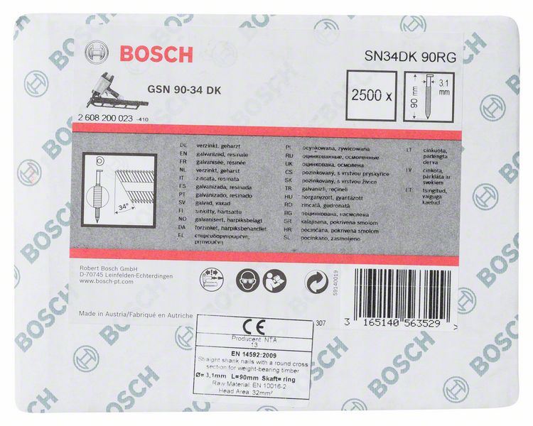 Bosch Ekser sa prugama D–glava SN34DK 90RG 2608200023