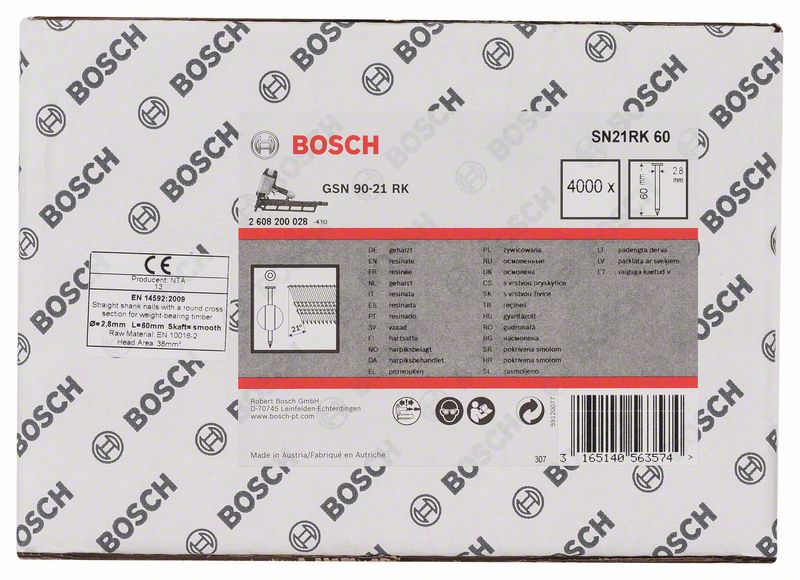Bosch Ekser sa prugama okrugla glava SN21RK 60 2608200028