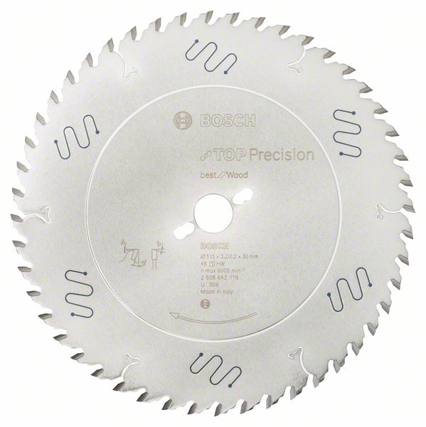 Bosch List kružne testere Top Precision Best for Wood 2608642119