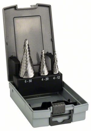 Bosch 3-delni komplet HSS stepenastih burgija, 4–12/4–20/6–30 2608587426