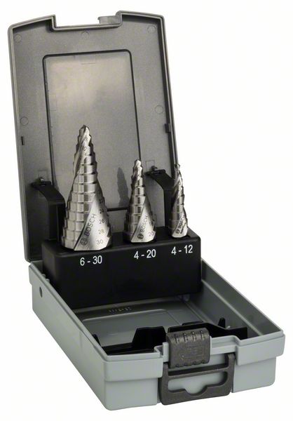 Bosch 3-delni komplet HSS stepenastih burgija, 4–12/4–20/6–30 2608587426