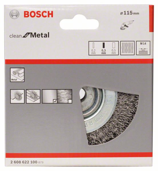 Bosch Talasasta žičana četka 115 mm, čelična 2608622100