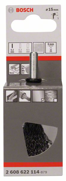 Bosch Krajnja talasasta četka 15x0,2 mm, čelična 2608622114